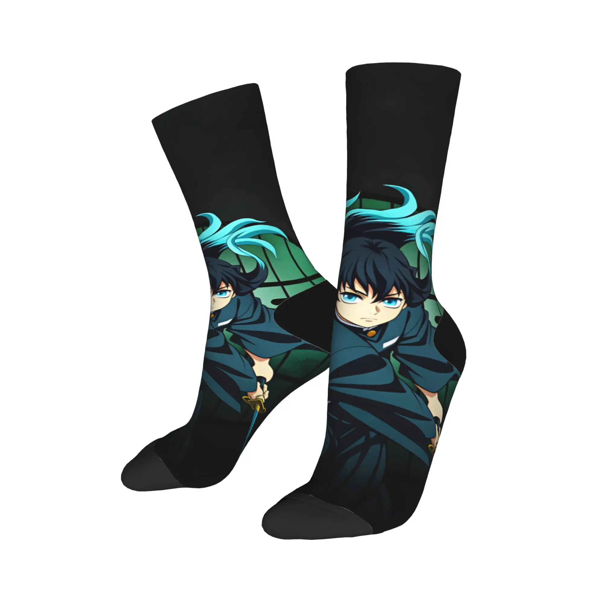 Demon Slayered Characters Stockings  Korean Socks Men Quality Socks Autumn Outdoor Design Anti Bacterial Socks Birthday Present
