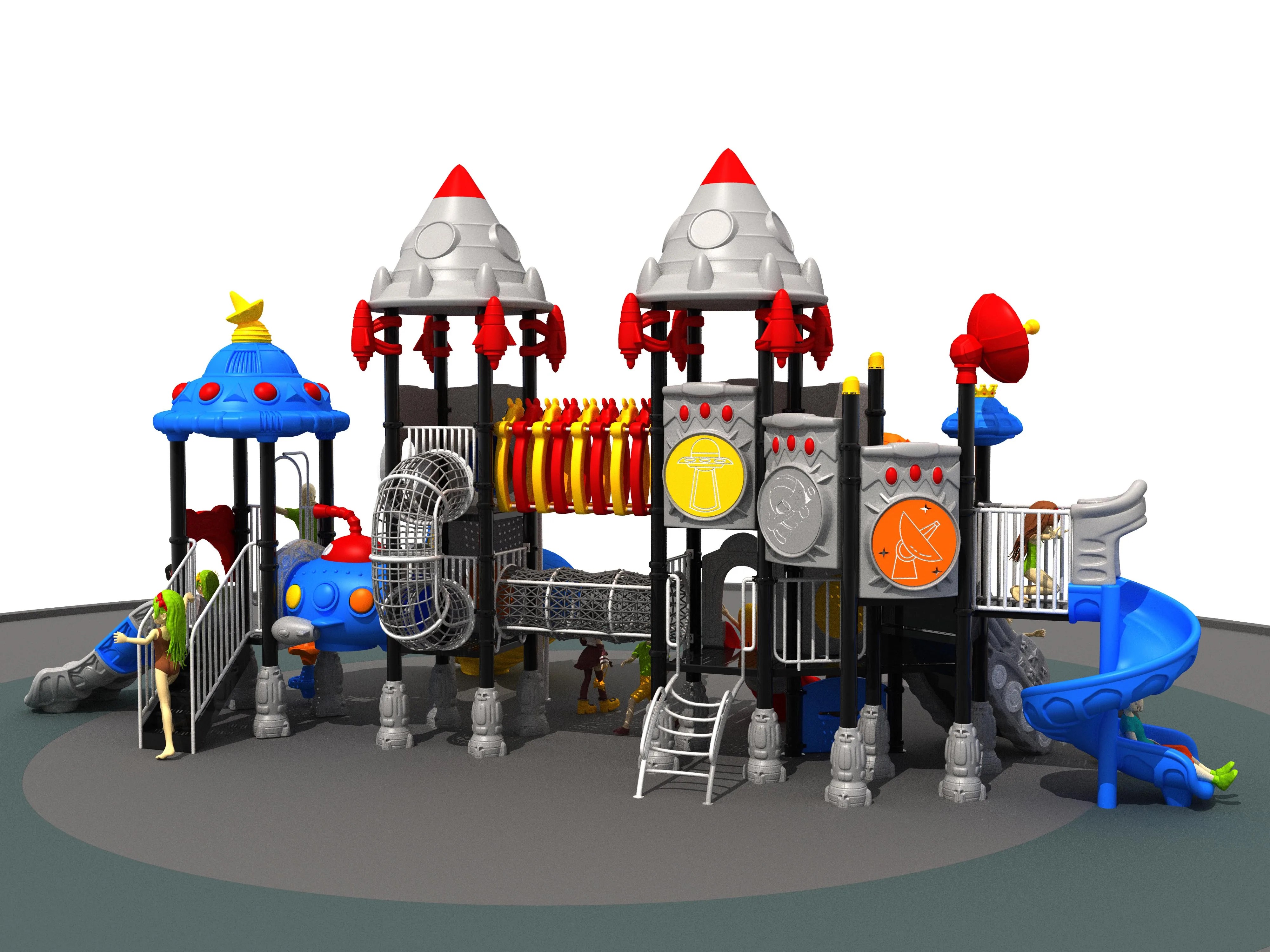 Customized Size Commercial Outdoor Playground Equipment for Kids New Design Plastic