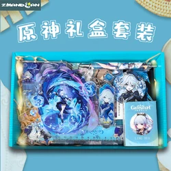 Genshin Impact Keychain Gift Box Furina Nahida Xiao Wanderer Al Haitham Lyney Acrylic Stand Model Plate Cosplay Fans Gifts