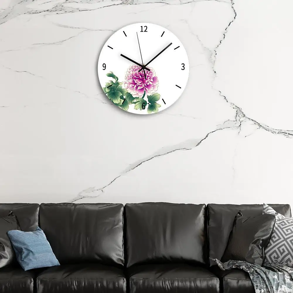 Purple Peony Elegant and Noble Plant Pattern Classic Vibrant Modern Minimalist Style Factory Stock
