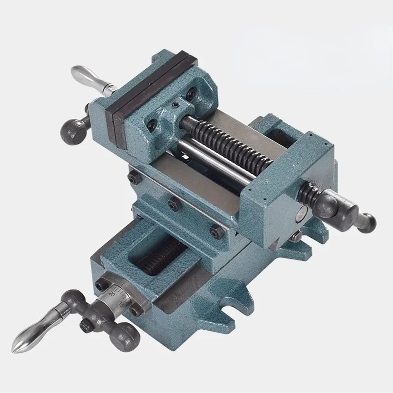 Q97 Heavy-Duty Precision Cross-Nose Pliers Bench Vise Drilling Variable Milling Machine Two-Way Movable Vise Table  Anvil