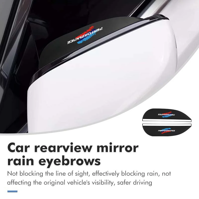 2pcs Car Rearview Mirror Rain Eyebrow Protector Stickers For BMW X1 X3 X4 X5 X7 G20 G38 F20 F39 F48 E46 E60 E36 E39