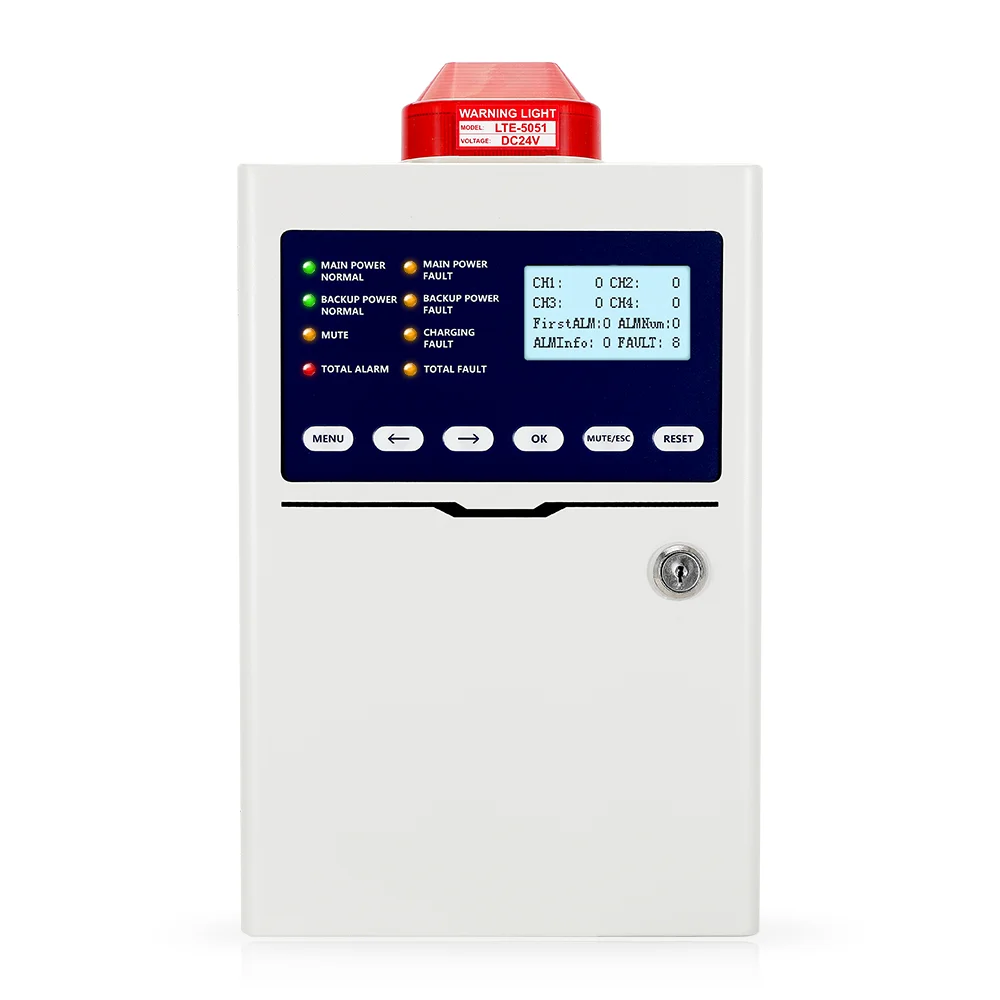 Stationary Multi-Gas Detector for Methane and Oxygen Wall Mounted Cabinet 4-16 Channel Gas Monitor