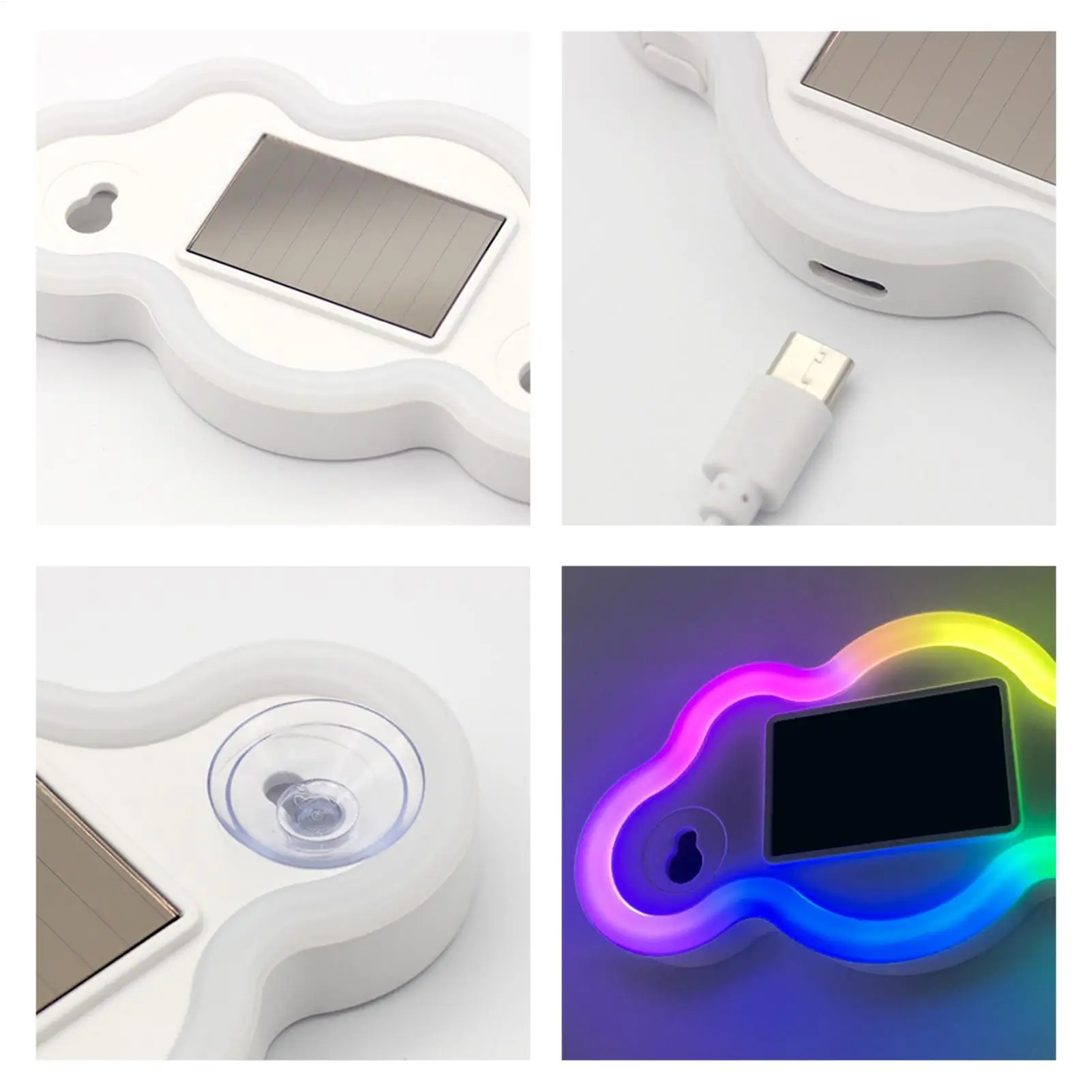LED Sign For Car Window Cloud Shaped Suction Cup Ambient Decor With Multiple Modes Car Window Light Up Sign For Truck Windshield