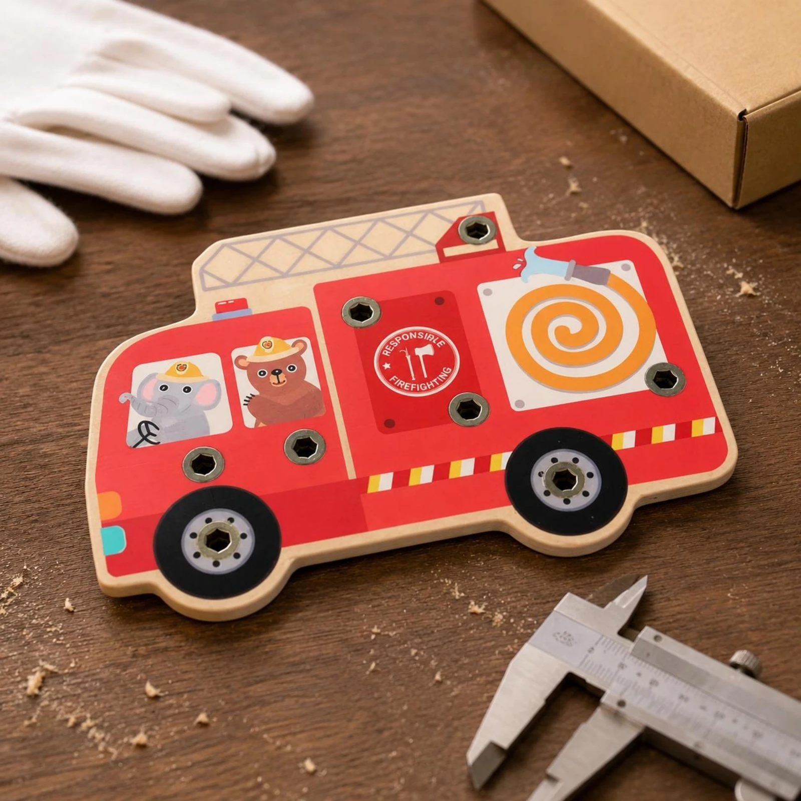 nut-assembly-toy-fine-movement-skills-wooden-fire-truck-toy-screw-and-nut-play-board-hand-eye-coordination-wooden-screwdriver