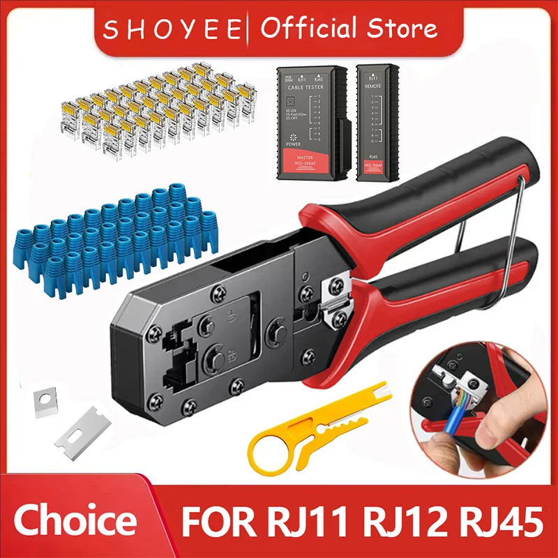

RJ45 Crimping Tool Ethernet Network LAN Cable Crimper Cutter Stripper Plier 8P RJ45 6P RJ12 RJ11 for Modular Connector