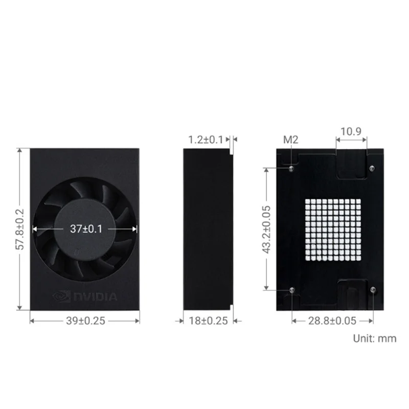 B68A Speed-Adjustable Cooler Fan For Jetson Cooling Fan Compatible For Jetson Orin Nano / Jetson Orin NX