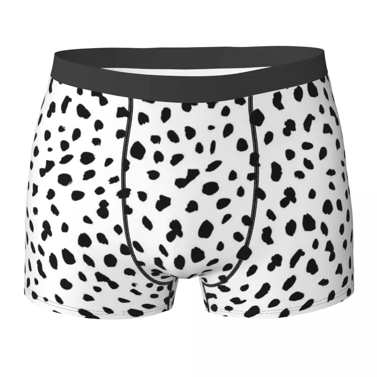 Dalmatian Dog Print Underwear Black and White Men's Shorts Briefs Sexy Boxershorts Trenky Custom Plus Size Panties