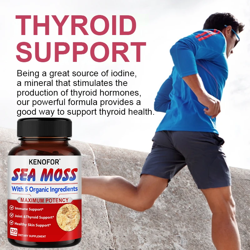 

Органические капсулы с морскими водорослями, экстрактом морской капусты и корня лопуха — для укрепления иммунной системы и поддержки щитовидной железы (120 капсул)