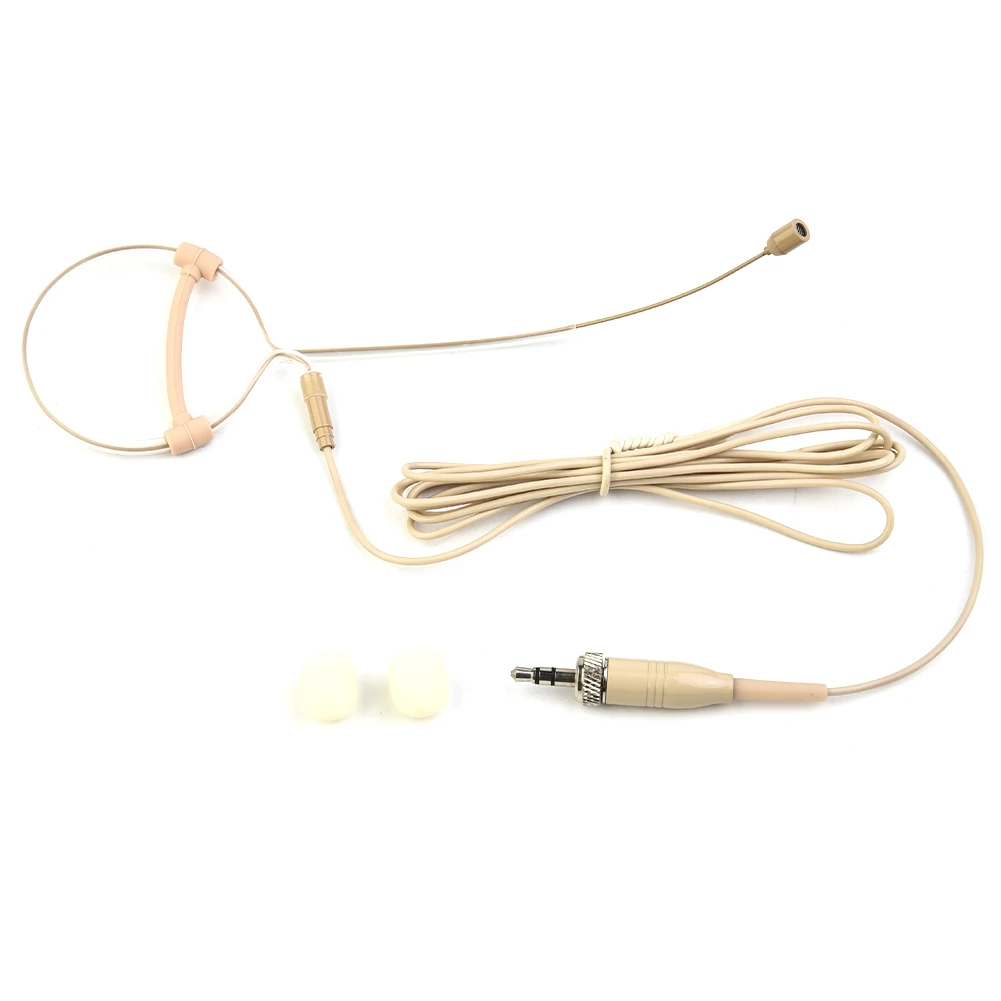 Durable Headset Microphone Single-ear 3 Pin 4 Pin Plug Clear Sound Earhook Hand-Head Worn Headworn Replace