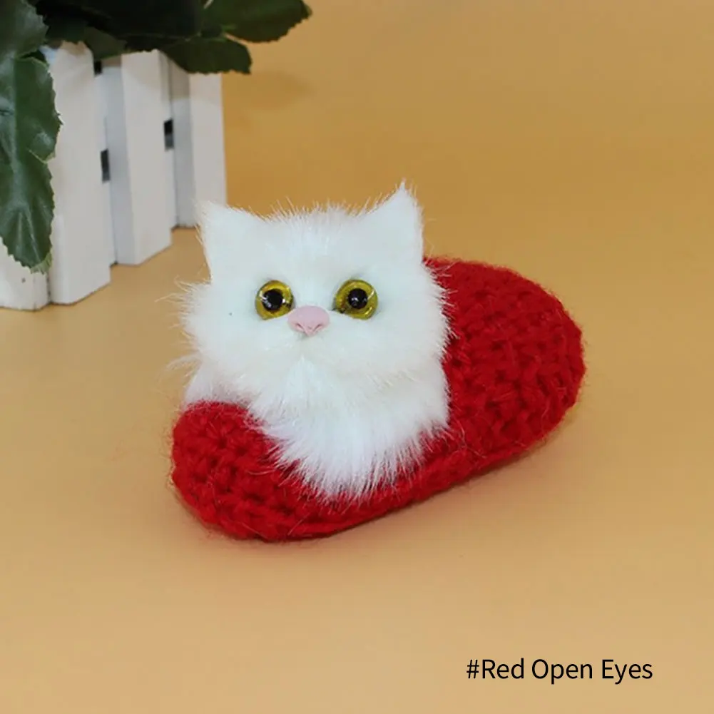 Simulation Mini Katze Nette Plüsch Katzen mit Sound Kinder Geburtstag Geschenke Kreative Nachahmung Katze Ornamente Hause Dekoration Lieferungen – Detail 17