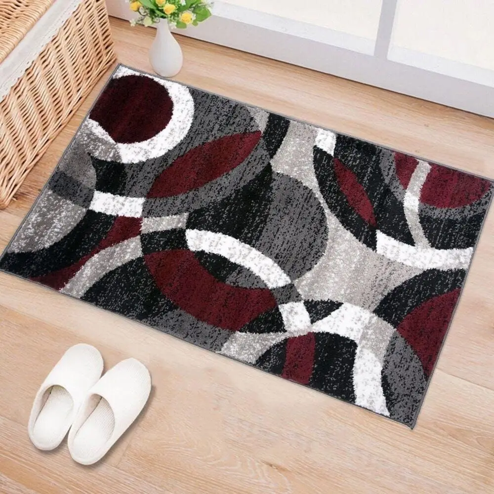 Modern Abstract Circles Carpets Living Room Bedroom Entrance Non-slip Floor Mat Washable Kitchen Balcony Hallway Rug Home Decor