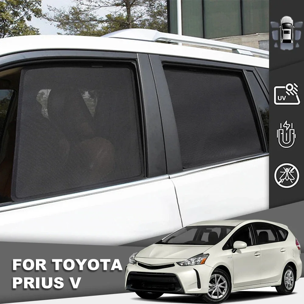 For Toyota Prius V Alpha 2011-2021 Prius+ Magnetic Car Sunshade Front Windshield Curtain Rear Side Baby Window Sun Shade Visor