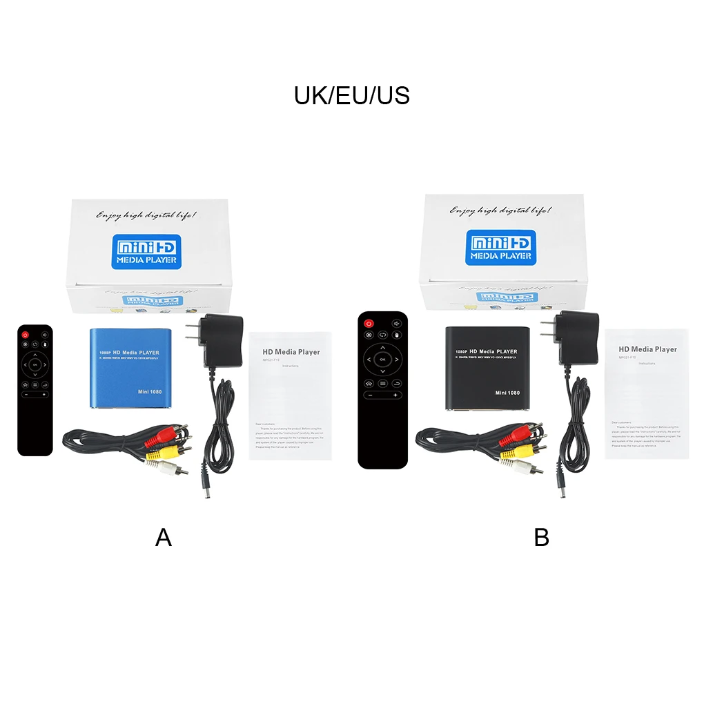 Mini Full HD Media Player Support SD Card USB Disk 1080P Autoplay Video Photo Music MP4 MP3 Multi-Media HDD Advertising Player