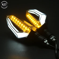 2pcs Universal LED Motorcycle Turn Signal Light 12V IPX-6 Waterproof Daytime Running Lights Indicator Blinker Lamp