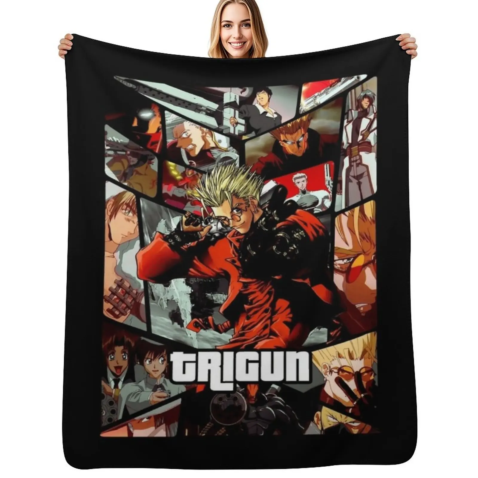 

Trigun ultimate anime poster Poster Throw Blanket Bed linens Stuffeds Travel Blanket