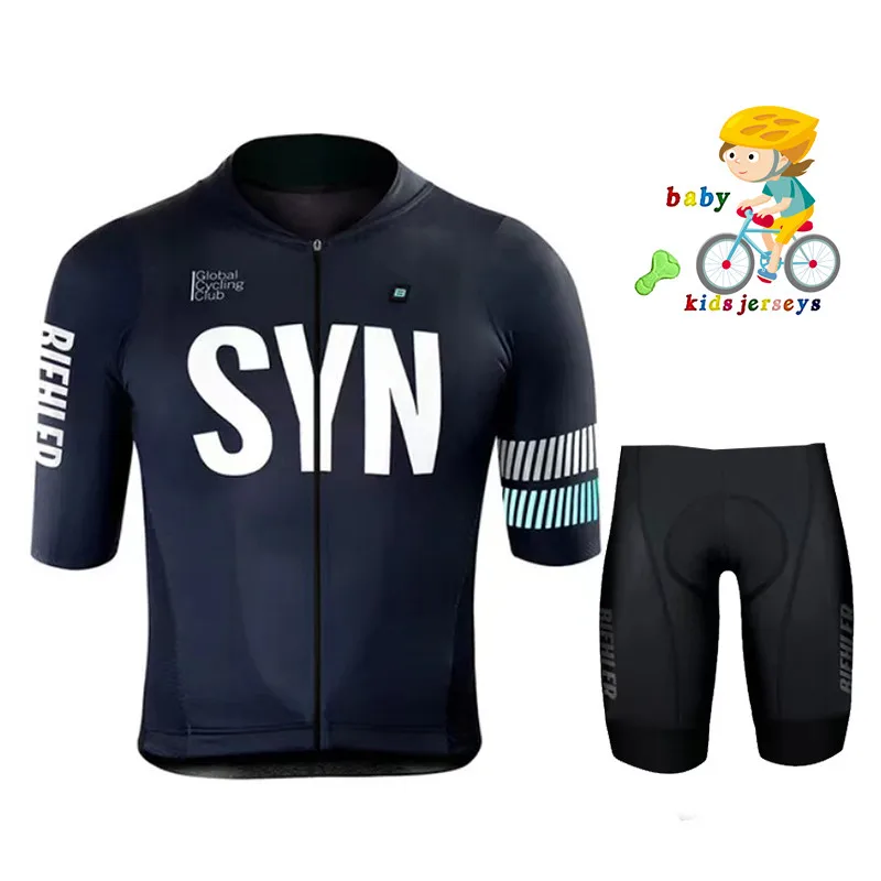 

Kids Syn 2025 Cycling Jersey Set Boys Girls Cycling Clothing Children Bike Suit MTB Ropa Maillot