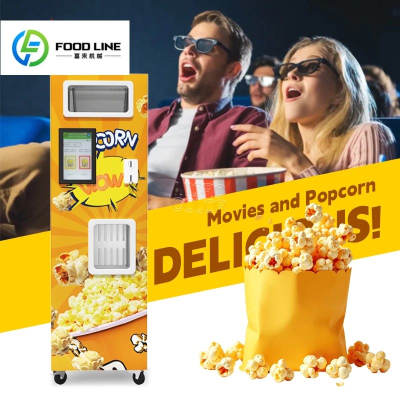 

Popularf Popcorn Machine Coin Cash Credit Card Payment Commercial Manufacture Popcorn Machine