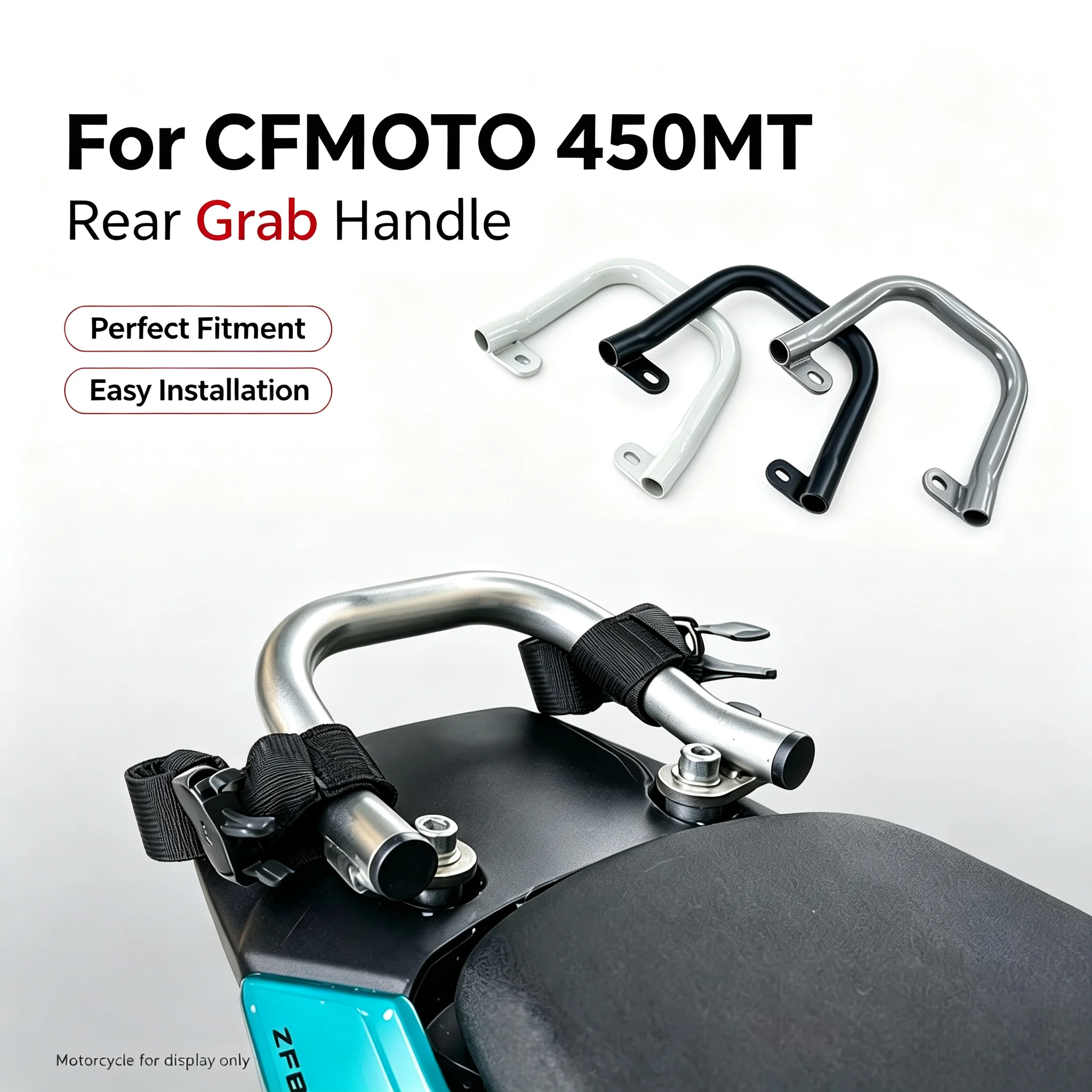 For CFMOTO 450MT Motorcycle Rear Grab Handle Passenger Seat Handrail Upgrade Replacement Accessories Tail Box Handle