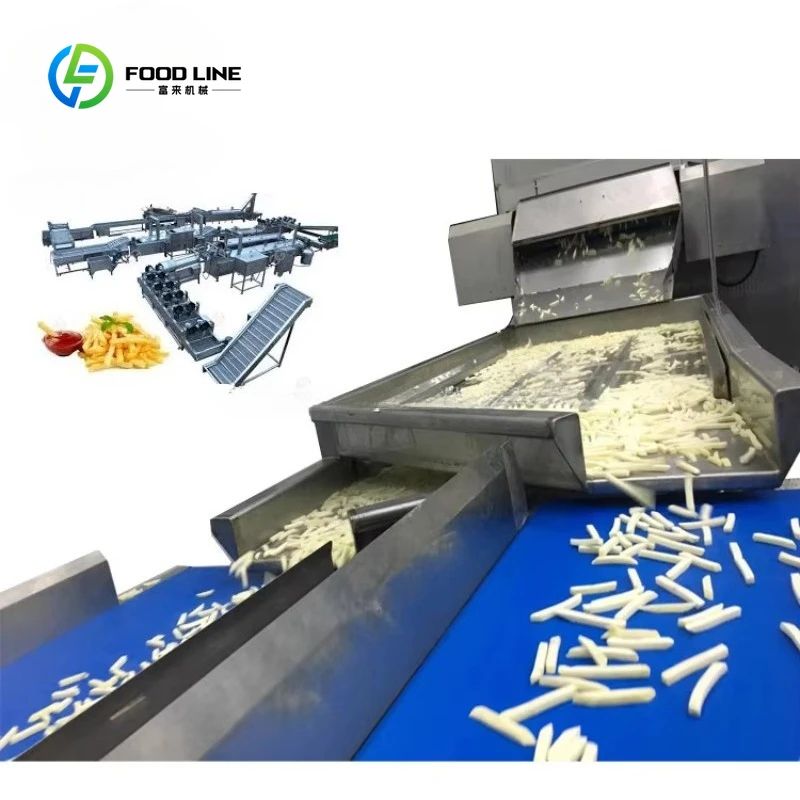 Customized Frozen French Fries Production Line French Fries Machine with Potato Chips Making Machine Cutter Washing Draining
