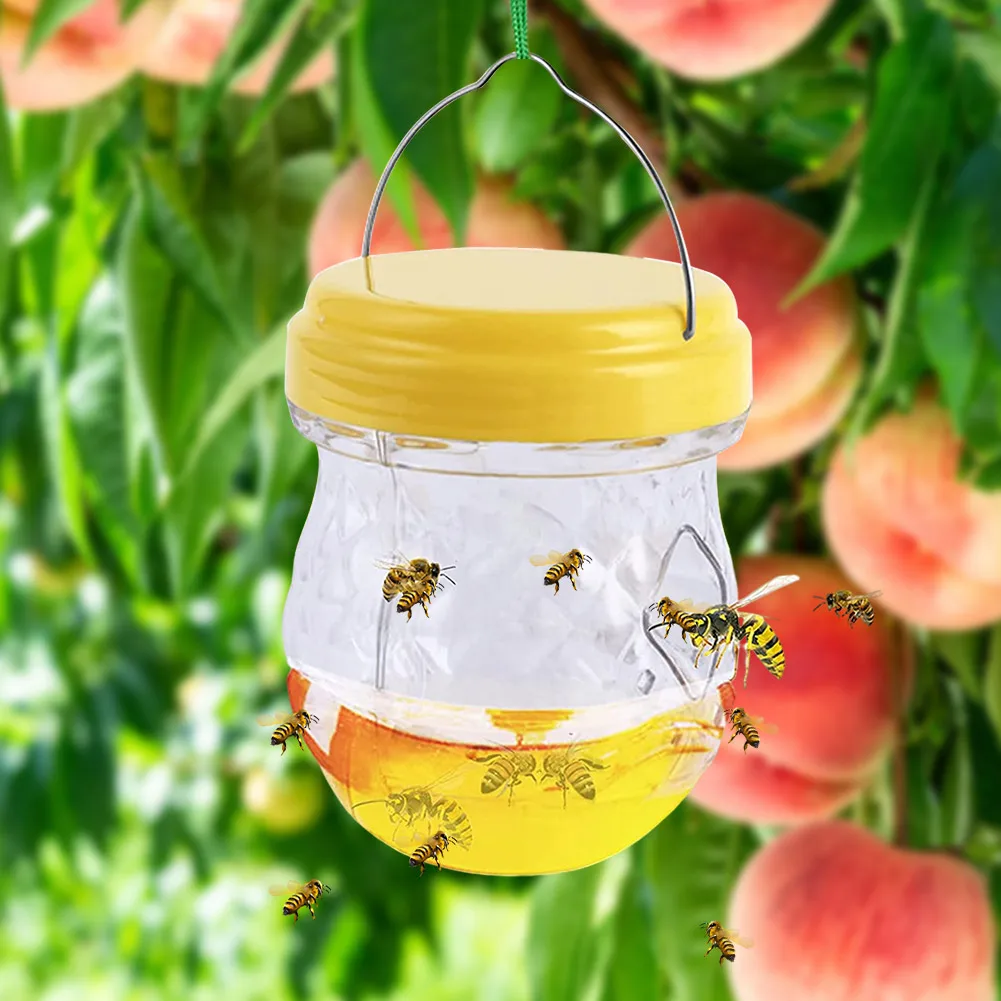 1-10pcs Outdoor fruitfly trap Hanging Wasp Hornet Repellent fly catcher Non-toxic Yellow Bee Insect Fly swatter for Farm Garden