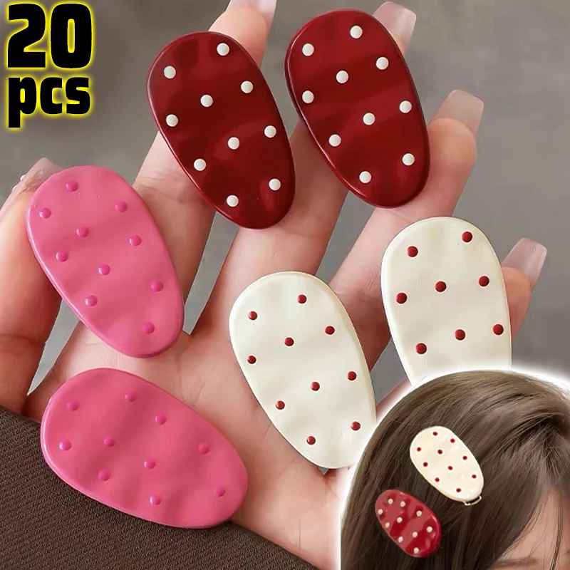 

5/20Pcs Colorful Polka Dot Hair Clips Girls Cute Water Drop Shape Bangs Side Hairpins Women Fashion Colorful Hair Accessories