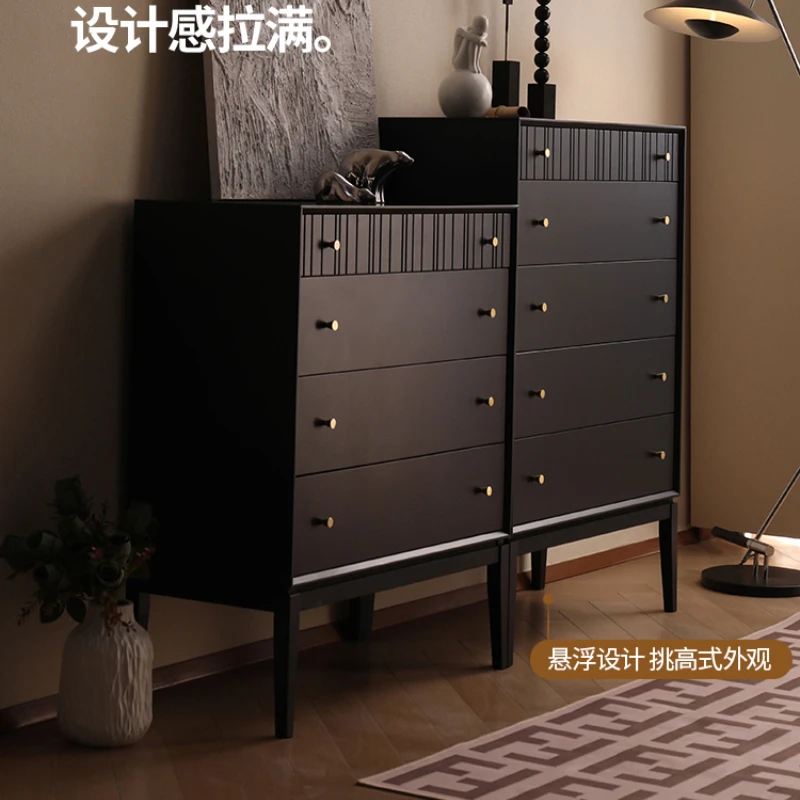 

Solid Wood Chest of Drawers Bedroom Wall Locker Drawer Large Capacity Storage Cabinet