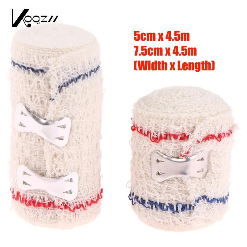 1roll Elastic Crepe Wound Dressing Bandages For Home Work Outdoor Sports Sprain Treatment Emergency Kits Accessories