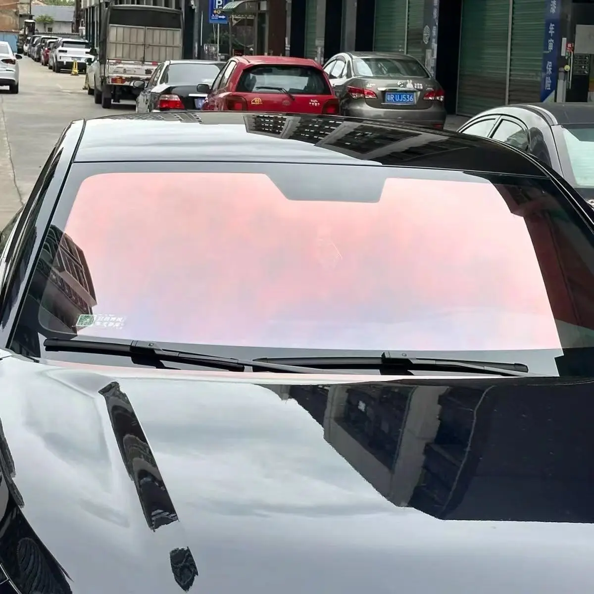 Ghost Rose Red Chameleon Tint Film VLT78% High Definition Solar Protection UV Heat Block Proof for Car Front Rear Side Windows