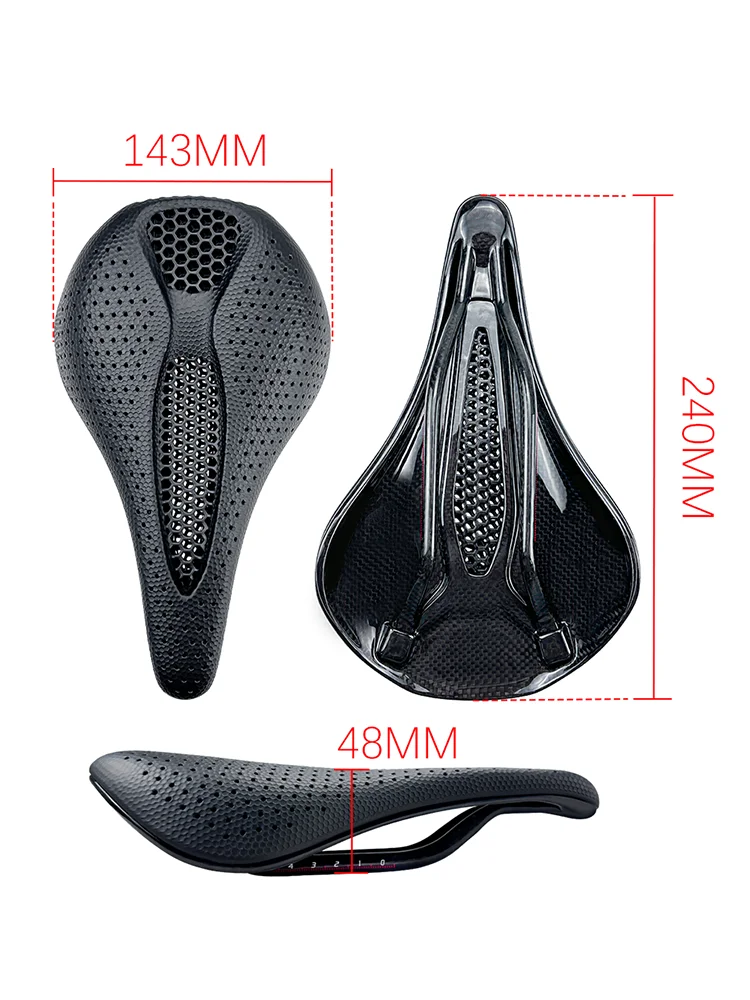 وسادة مقعد مطبوعة بتقنية ثلاثي - مراجعة Carbon Saddle 3D Printed Honeycomb وسعره