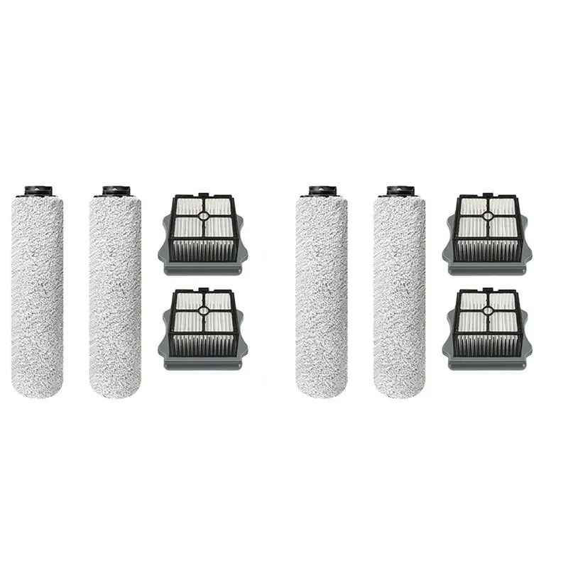 4X For TINECO Ifloor 3 / Floor One S3 Cordless Wet Dry Floor Washer Handheld Vacuum Soft Roller Brush Hepa Filter Parts-A68E