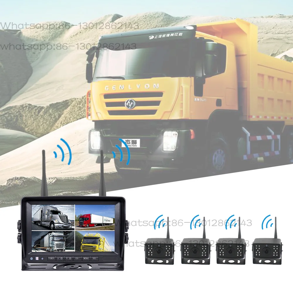 7-inch 2.4G 4CH 1080P car MB rearview camera, 360 degree instrument panel camera