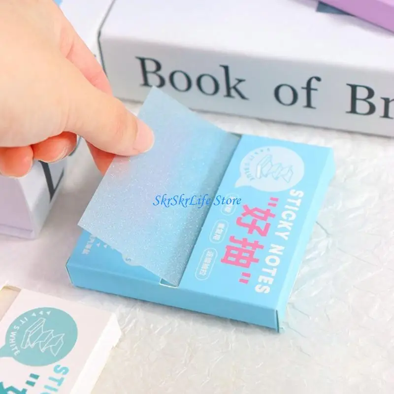 E65E Glitter Tabs Transparent Adhesive Tabs Adhesive Flags Pull Out Dispenser Systems Clear Study Bookmarks Supplies