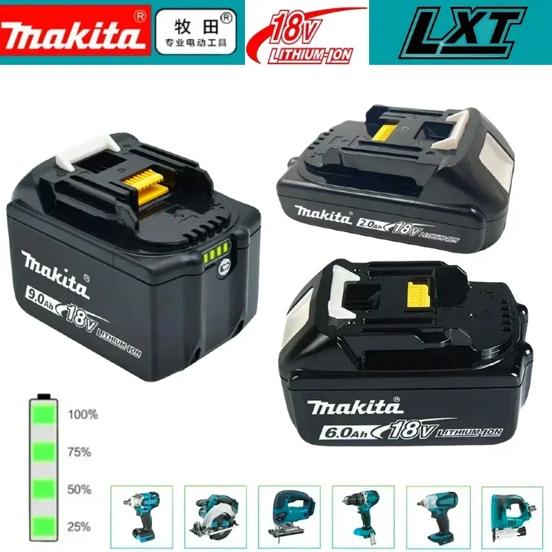 

Makita 18V Battery 6AH 9AH 18AH Li-ion Replacement LXT BL1860B BL1860 BL1850 BL1830 DHP482RFX9 BL1815 LXT400 for Cordless Drills