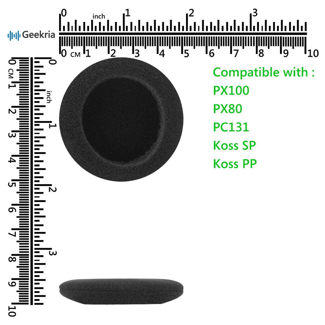 Wymienne nauszniki z pianki Geekria 5 par do słuchawek Sennheiser PX100, PX80, PC131, Koss SP, Koss PP
