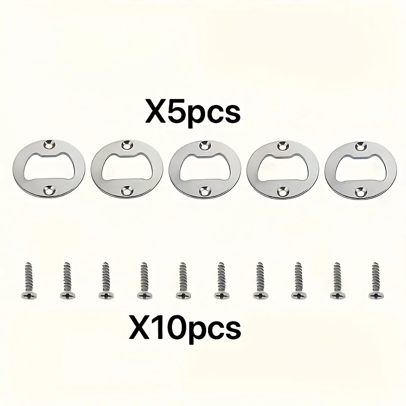 15/30 Pcs Stainless Steel Bottle Opener Inserts, DIY Craft Making Accessories, Mini Kitchen Gadgets, Perfect Party Favors, Weddi