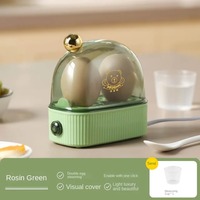 120W 220V Rapid Egg Cooker: 2 Egg Capacity Electric Egg Cooker for Hard Boiled Eggs, Poached Eggs, Scrambled Eggs Pink EU Plug
