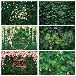 Jungle Safari Baby Birthday Party Backdrop Tropical Green Leaves Grass Flower Oh Baby Newborn Kids 1st Birthday Baby Shower Deco