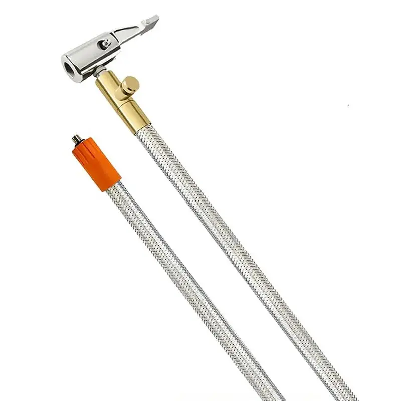 A96K-2X Extended Portable Air Compressor Tire Inflator Replacement Hose With Stainless Steel Mesh Air Pump Tube