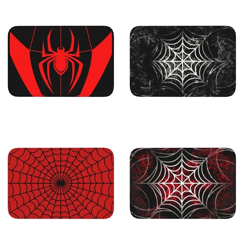 Spider Web Pattern Front Door Mat Entrance Rug Floor  Anti-Slip Bathroom Kitchen Bedroom  Room Home Decor Area