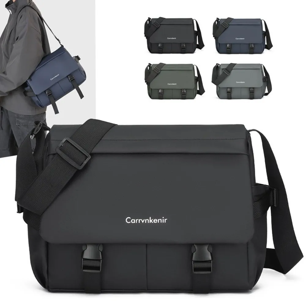 

New Large Capacity Men‘s Shoulder Bag Canvas Casual Messenger Bag Waterproof A4 Book Document Bag Daily Wear