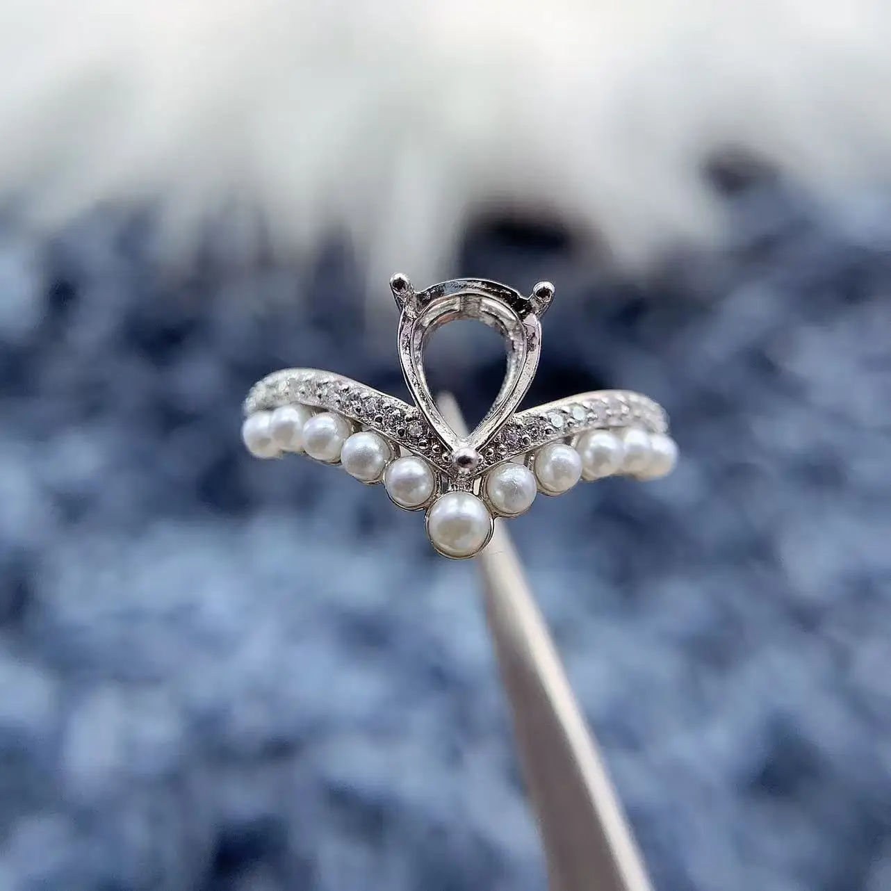 

MeiBaPJ инкрустация в форме слезного глаза 6*8/6*9 ммS925 стерлингового серебра DIY кольцо установка женский подарок Шарм роскошные универсальные ювелирные изделия оптом