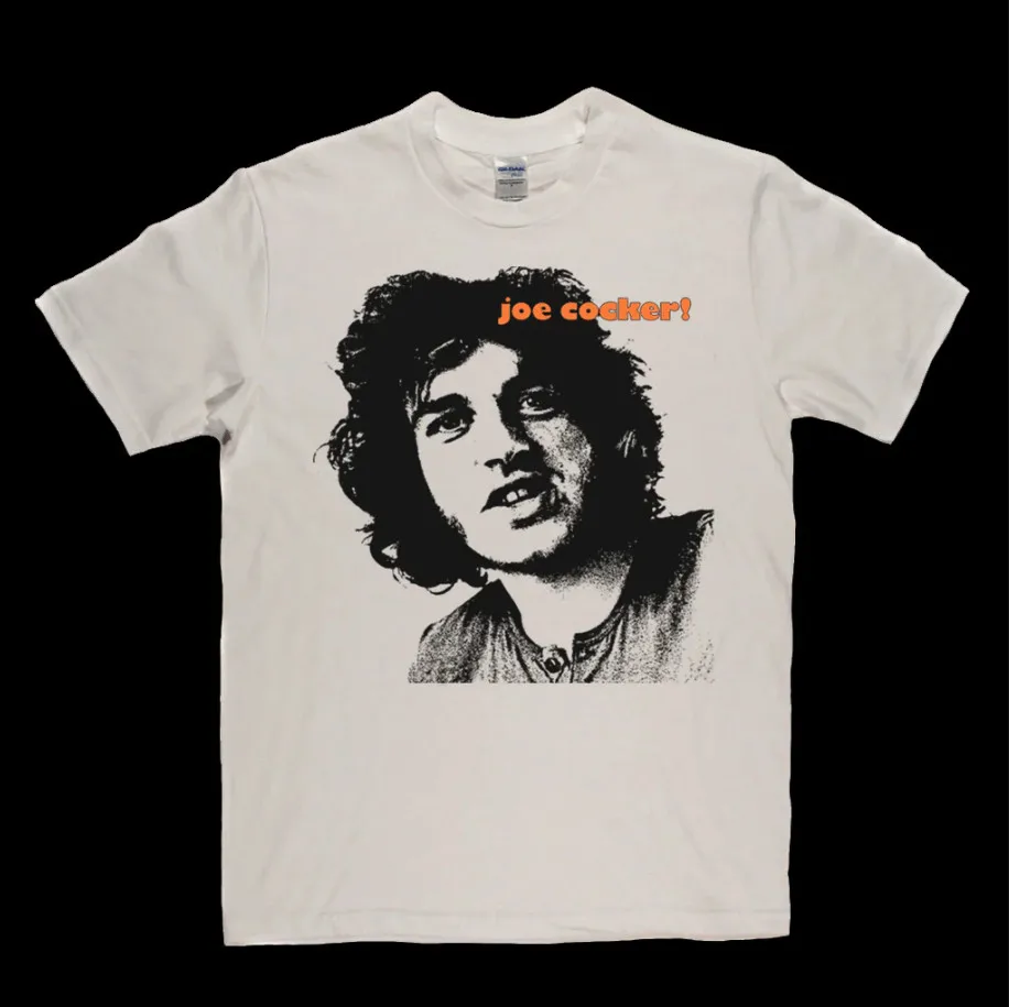 Camiseta unisex de algodón con estampado de retrato de Joe Cocker, color blanco, tallas S-5XL, modelo BT329.