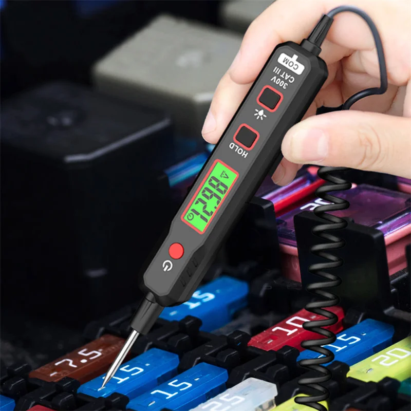 

HT86 Car Circuit Tester Automobile Fault Maintenance Circuit Tester Digital Backlight Display Car Fuse Diagnostic Probe Test Pen