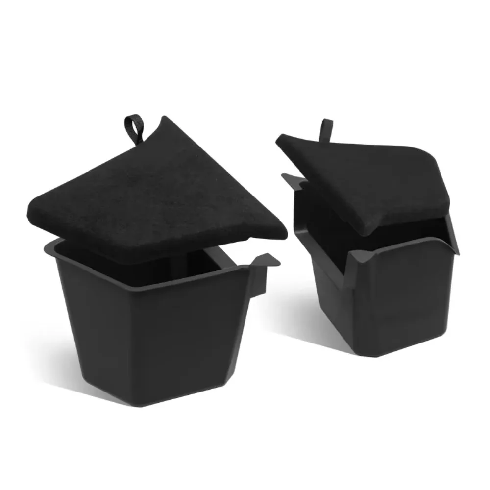 For Tesla Model Y Juniper 2026 Rear Trunk Side Storage Box Cargo Organizer TPE Bin Box Flocking Mat Partition Board Accessories