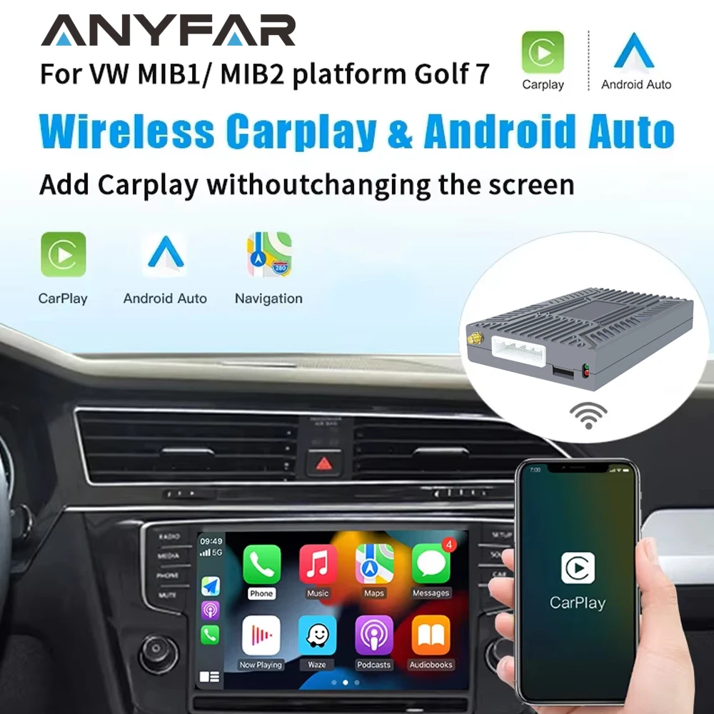 Drahtloses Carplay für VW Volkswagen Golf7 Tiguan Lamando Magotan Phideon Teramont mit MIB1/MIB2 Original-Bildschirm-Upgrade-Modul