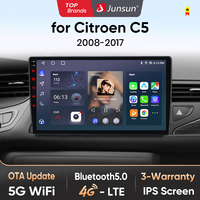 Junsun AI Wireless CarPlay for Apple Android Auto Car Radio For Citroen C5 2008 2009 2010 2011 2012-2017 Navi BT DSP RDS GPS FM