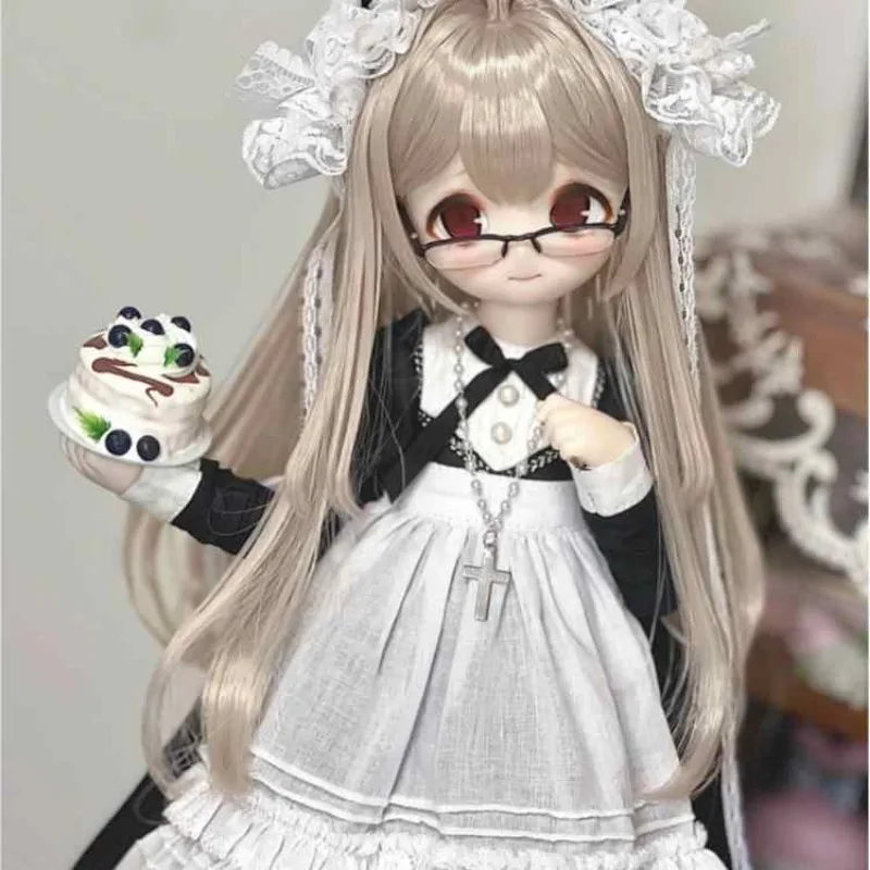 BJD doll clothes suitable for  1/4  size Maid cute clothes set doll accessories (7 points)