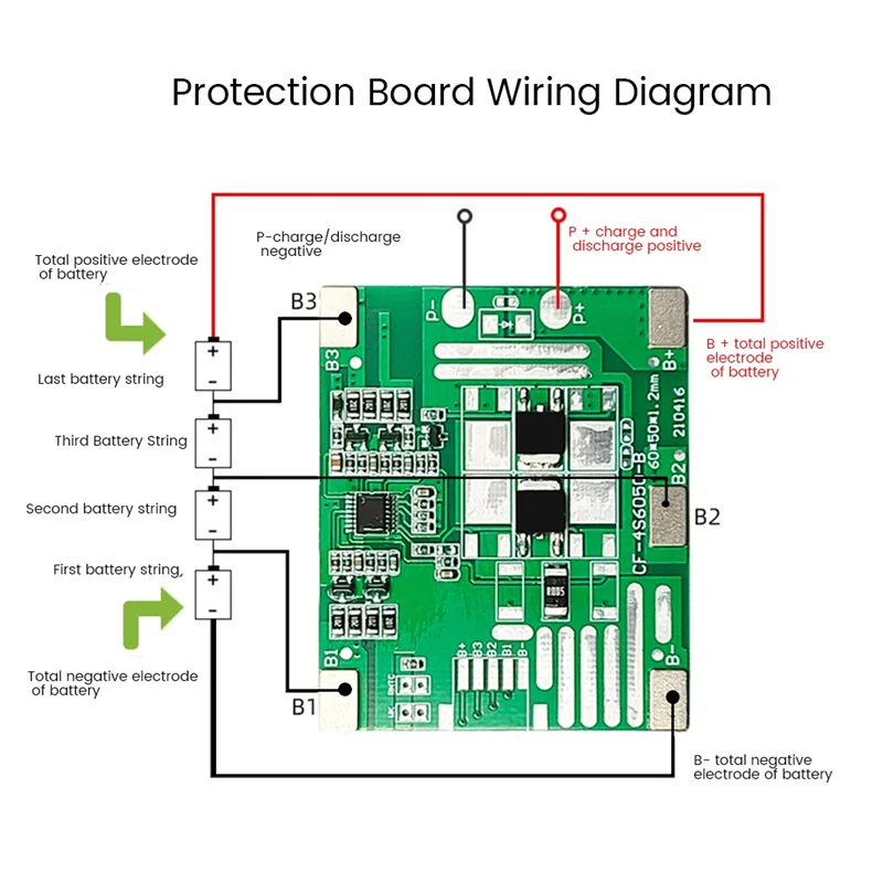 4S 16.8V 6A BMS Li-Ion Lithium Battery Protection Board Enhance/Balance Charging Module for Electric Tools Circuit Board