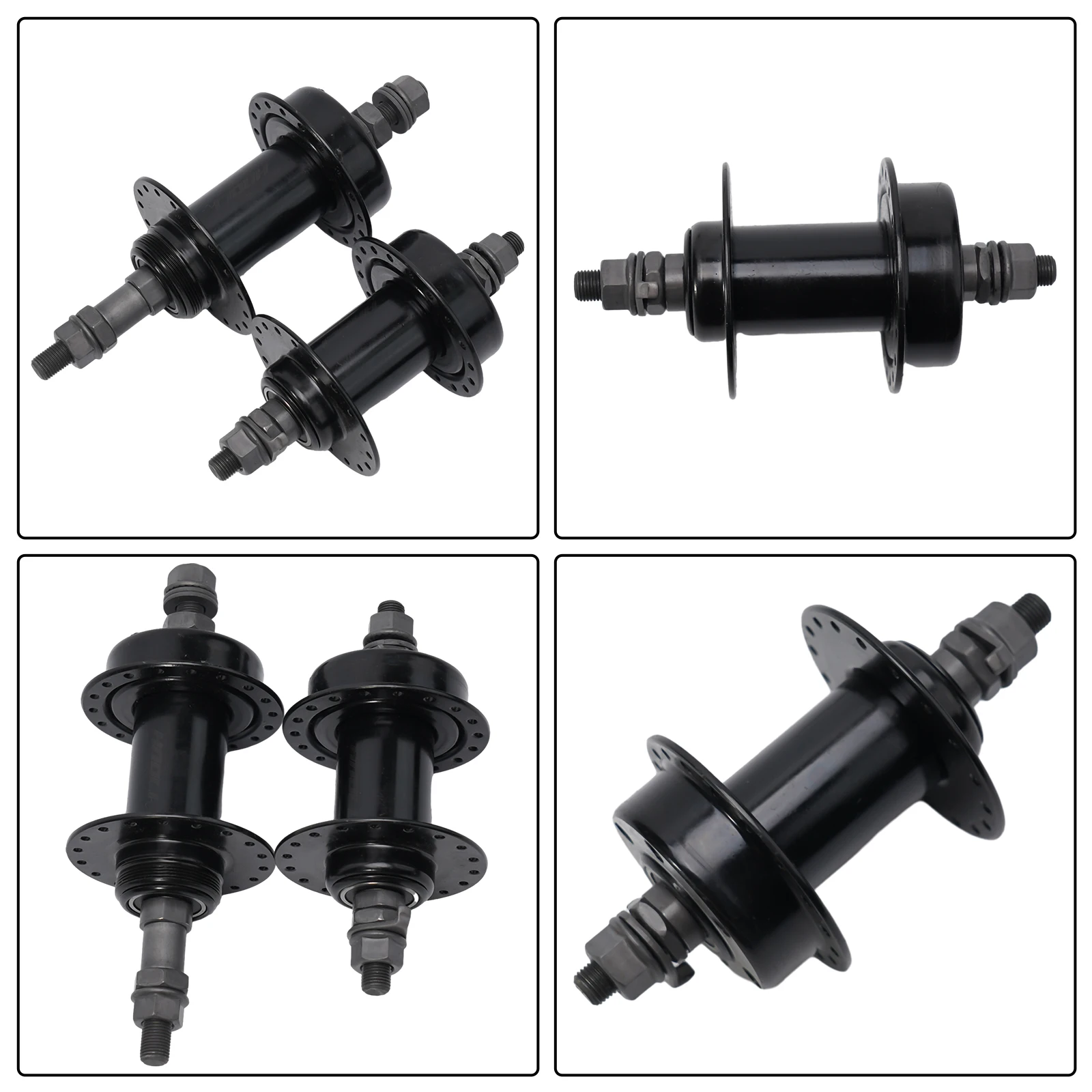 

32 36 Holes Mountain Bicycle Hub Pair with Sealed Bearings Rotary Disc Brake Compatible Aluminum Alloy and Steel Construction